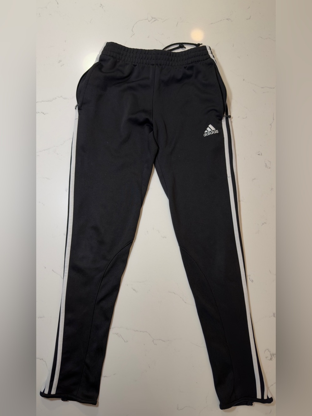 adidas CLIMACOOL Black Track Pants with White Side Stripes Size: S